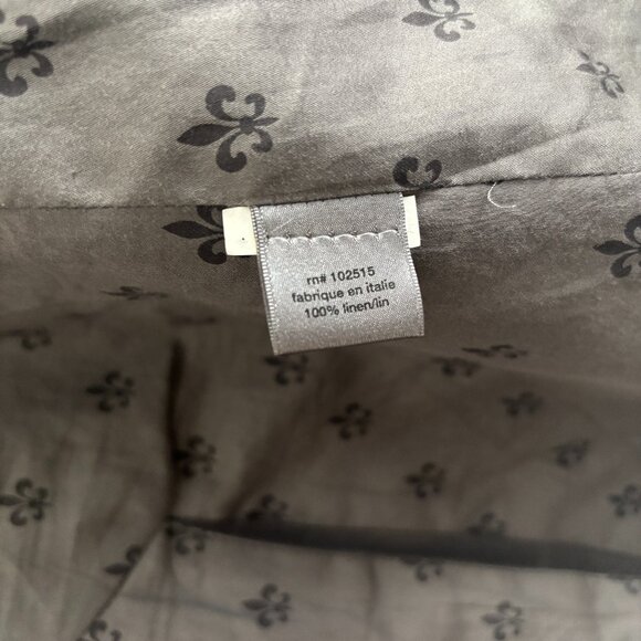 John Varvatos Grey/Brown Peak Lapel Single Button Linen Sport Coat/ Blazer - 40 - Picture 13 of 13